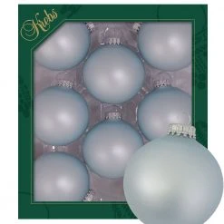 Krebs Glas Lauscha Hellblau matt 7cm Glaskugeln uni