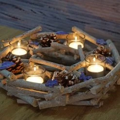 HWC Adventskranz rund mit Teelichthaltern - Standard 10 HWC Adventskranz rund mit Teelichthaltern - Standard -Günstiges Deko Geschäft d2ab33687ce24c078dcb1c71ce24c650