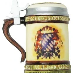 Krebs Glas Lauscha Beige/Braun 12cm Bierkrug Glasornament