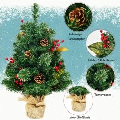 Costway 60cm Künstlicher Weihnachtsbaum -Günstiges Deko Geschäft d59652616f5e404288e524119e9bb3c8