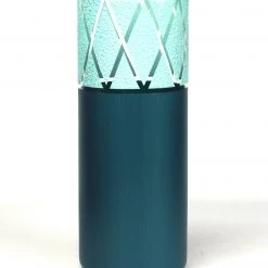 7ART Handbemalte Glasvase - Tischvase aus Glas 30 cm