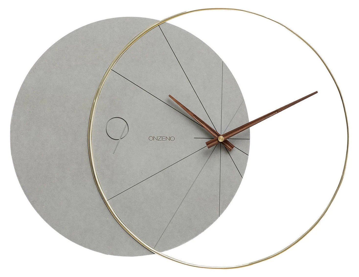 ONZENO Design Wanduhr THE GREY MOON. 3 ONZENO Design Wanduhr THE GREY MOON.