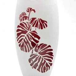 7ART Handbemalte Glasvase - Tischvase aus Glas 30 cm