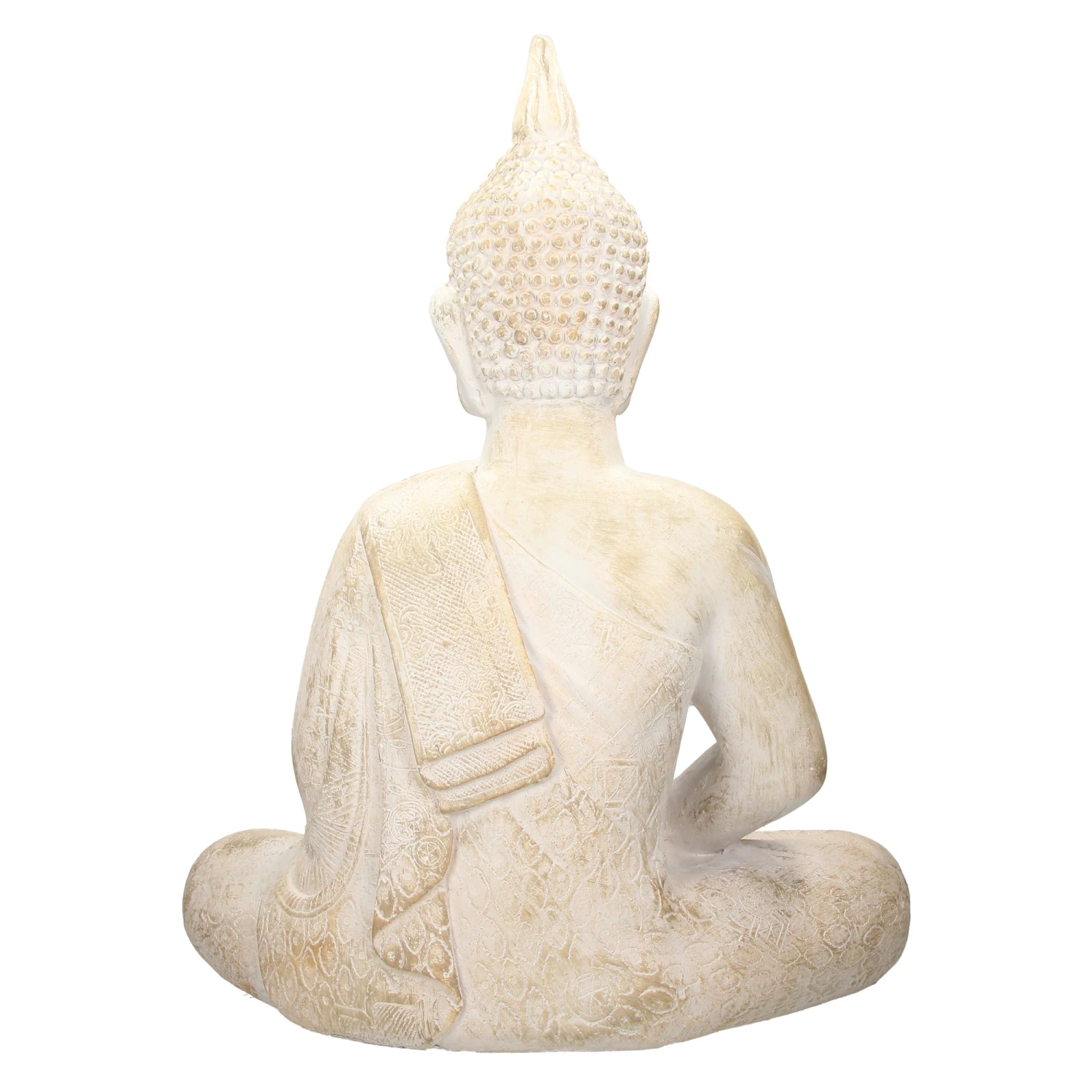 ECD Germany Buddha Figur 51x29x64 cm Beige/Grau 5 ECD Germany Buddha Figur 51x29x64 cm Beige/Grau – Bild 3