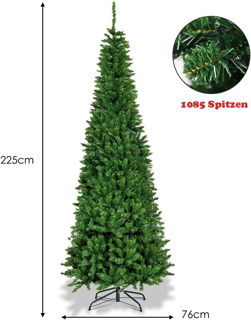 Costway 225cm LED Künstlicher Weihnachtsbaum 8 Costway 225cm LED Künstlicher Weihnachtsbaum – Bild 6