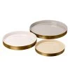 Boltze Deko-Tablett Ayra (3-teilig) - Eisen - Gold / Pastell -Günstiges Deko Geschäft deko tablett ayra 3 teilig eisen gold pastell 4796000