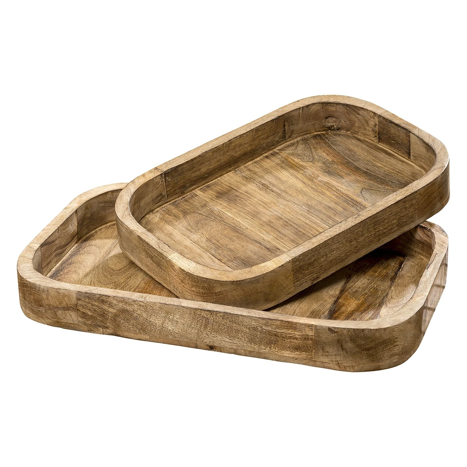 Boltze Deko-Tablett Tikko (2-teilig) - Mango massiv 3 Boltze Deko-Tablett Tikko (2-teilig) - Mango massiv