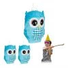 Relaxdays 3 x Pinata Eule blau -Günstiges Deko Geschäft df8bdabc8b5f429291bd3e01a6bfda59