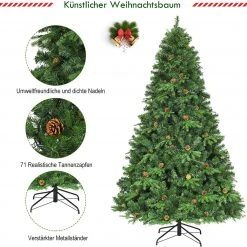 Costway 225cm LED Künstlicher Weihnachtsbaum -Günstiges Deko Geschäft dfd93d90723b4495bb4f4a2dbd42363b
