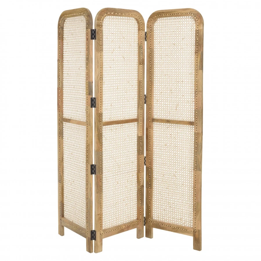 Macabane Paravent braun Mangoholz 6 Macabane Paravent braun Mangoholz – Bild 4