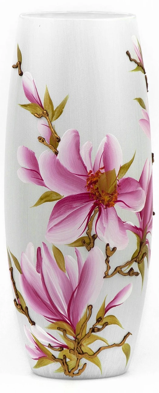 7ART Handbemalte Glasvase - Tischvase aus Glas 30 cm 3 7ART Handbemalte Glasvase - Tischvase aus Glas 30 cm