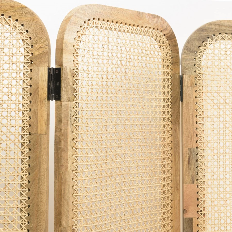 Macabane Paravent braun Mangoholz 8 Macabane Paravent braun Mangoholz – Bild 6