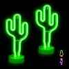 Relaxdays 2 x LED Neonlicht Kaktus - Grün - 15 x 29 cm -Günstiges Deko Geschäft e31e277e74094bd5b539873bacbe300a