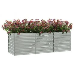 VidaXL Garten-Hochbeet Verzinkter Stahl Silbern - vidaXL Garten-Hochbeet 240x80x77 cm Verzinkter Stahl Silbern -Günstiges Deko Geschäft e5d0af31dcb047748bfee1de9b2b3cee