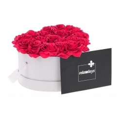Relaxdays Weiße Rosenbox mit 18 Rosen -Günstiges Deko Geschäft e80ba15a3d6a4fc7aa0c2128d936d20d