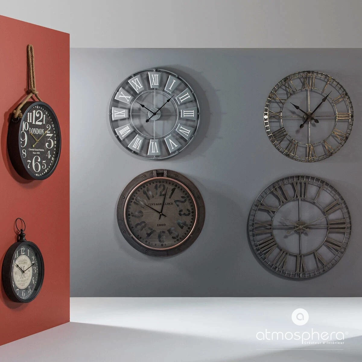 Atmosphera Créateur d'intérieur Wanduhr groß VINTAGE, Ø 77 cm 5 Atmosphera Créateur d'intérieur Wanduhr groß VINTAGE, Ø 77 cm – Bild 3