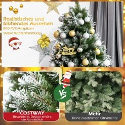 Costway 150cm Künstlicher Weihnachtsbaum -Günstiges Deko Geschäft e8d3989d7b9c417ca03421f37123a4e6
