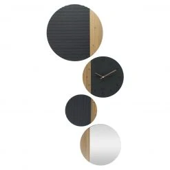 ONZENO Design Wanduhr THE BLACK SYMBIOSIS.