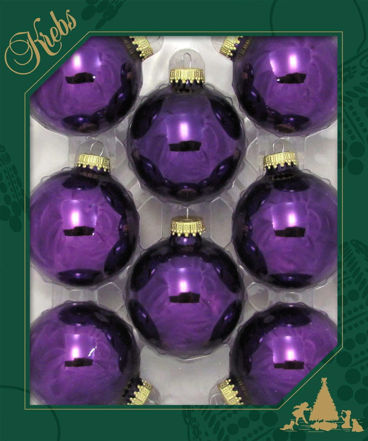 Krebs Glas Lauscha Lila 7cm Glaskugeln uni 4 Krebs Glas Lauscha Lila 7cm Glaskugeln uni – Bild 2