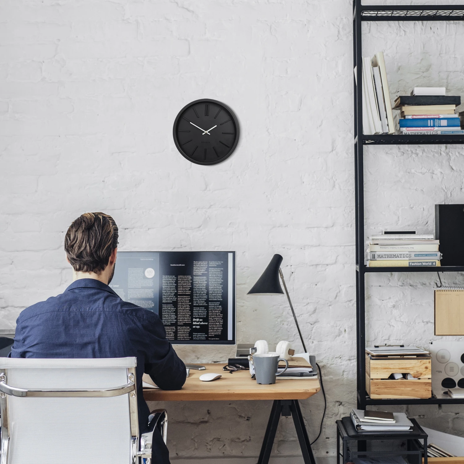 Relaxdays Wanduhr modern - Kunststoff - Glas 5 Relaxdays Wanduhr modern - Kunststoff - Glas – Bild 3