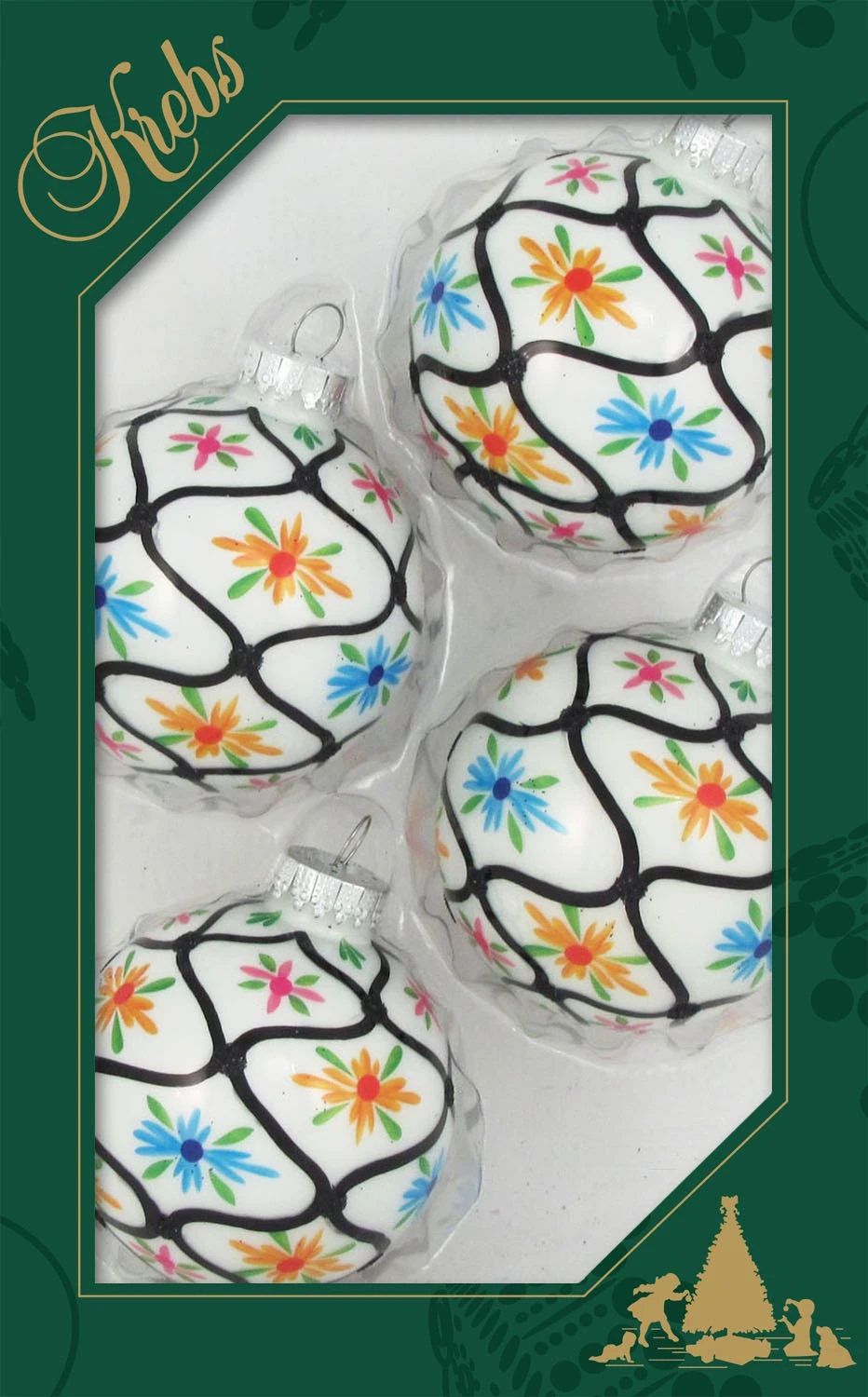 Krebs Glas Lauscha 7cm Glaskugel mit Boho-Sternen 4 Krebs Glas Lauscha 7cm Glaskugel mit Boho-Sternen – Bild 2