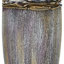 7ART Handbemalte Glasvase - Tischvase aus Glas 25 cm