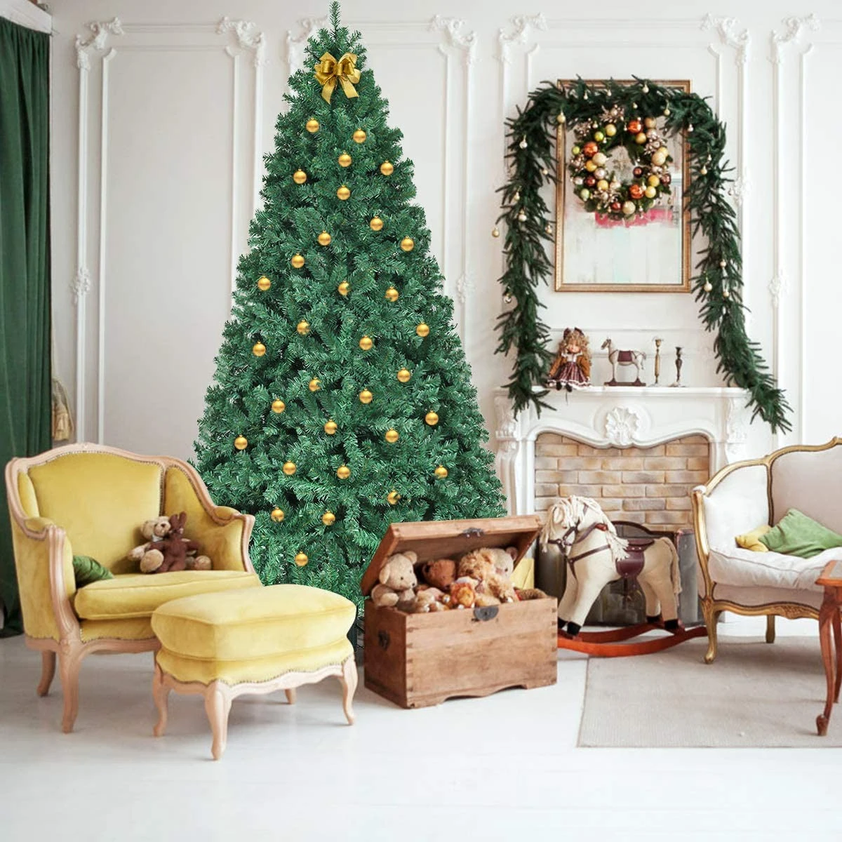 Costway 240cm LED Künstlicher Weihnachtsbaum 4 Costway 240cm LED Künstlicher Weihnachtsbaum – Bild 2