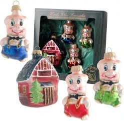 Krebs Glas Lauscha 7-8cm Die 3 kleinen Schweinchen