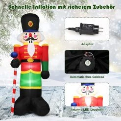 Costway 40CM Aufblasbarer Nussknacker-Soldat -Günstiges Deko Geschäft eec98de0d29b4f2fb77afd1e19774818