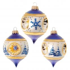 Krebs Glas Lauscha 6cm Zwiebel aus Glas mit Baum