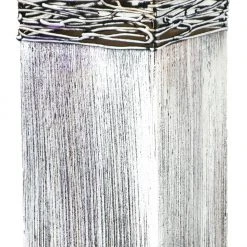 7ART Handbemalte Glasvase - Tischvase aus Glas 30 cm