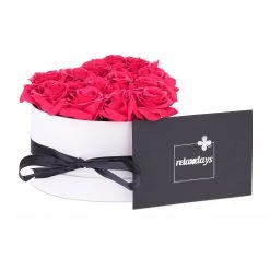 Relaxdays Weiße Rosenbox mit 13 Rosen -Günstiges Deko Geschäft f05207dd757a41638a147e35f6c9fec3