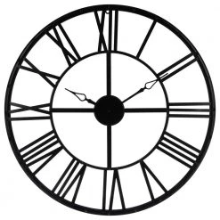 Atmosphera Créateur d'intérieur Schwarze Wanduhr Ø 70 cm, moderne Uhr