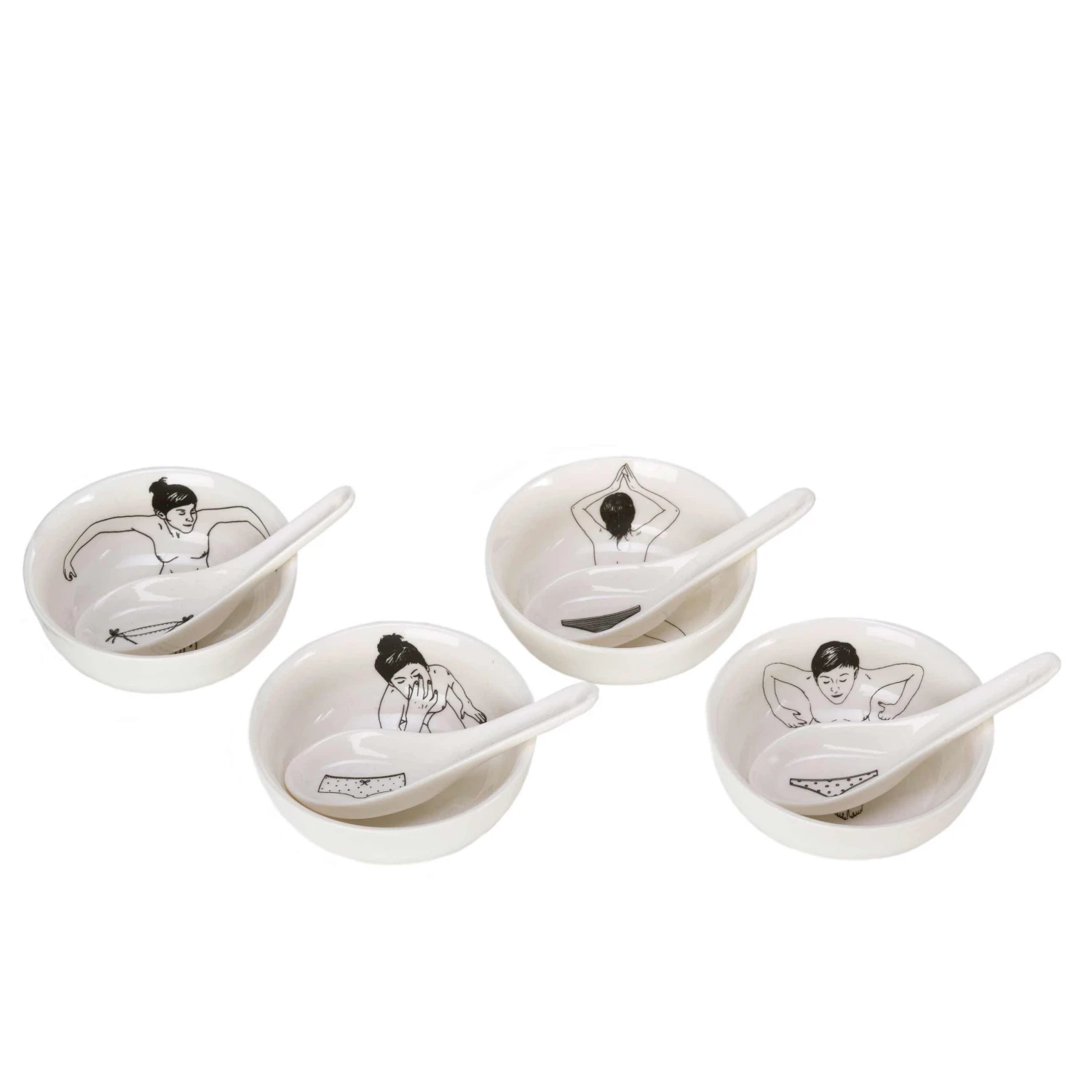 Pols Potten Schalen Set Undressed Löffeln, 4er Set - Schalen Set Undressed mit Löffeln, 4er Set 3 Pols Potten Schalen Set Undressed Löffeln, 4er Set - Schalen Set Undressed mit Löffeln, 4er Set