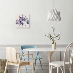 LegendArte Wanduhr - Lila Schuppen -Günstiges Deko Geschäft f24cc5eec5154bc3ab6db96a618e15e9