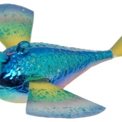 Krebs Glas Lauscha Blau 11cm Phantasievogel aus Glas