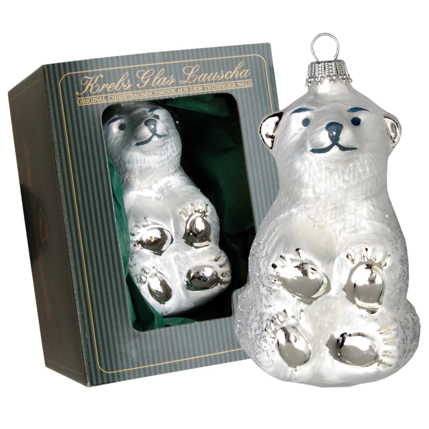 Krebs Glas Lauscha Eislack 10cm Kleiner Eisbär aus Glas 3 Krebs Glas Lauscha Eislack 10cm Kleiner Eisbär aus Glas