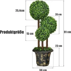 Costway Kunstpflanze 91cm Kunstbaum -Günstiges Deko Geschäft f826a394a3c14f56abddc317aabb6c20