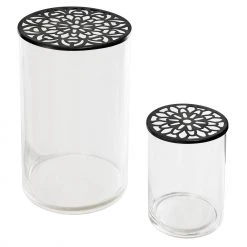 Atmosphera Créateur d'intérieur Dekovase mit Deckel, 2 Stück