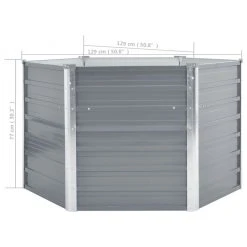 VidaXL Garten-Hochbeet Verzinkter Stahl - vidaXL Garten-Hochbeet Verzinkter Stahl 129x129x77 cm Grau -Günstiges Deko Geschäft f94a7e8823d9403699af5365d0da62d2