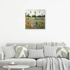 LegendArte Wanduhr - Mohnfeld bei Argenteuil -Günstiges Deko Geschäft fa1a1dd6d9bc4ae0b127dc4aa387d3fb