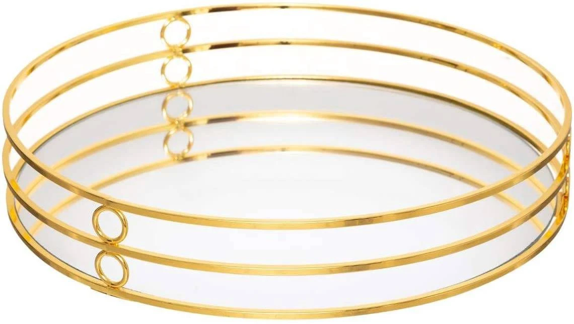 Atmosphera Créateur d'intérieur Spiegel-Tablett FEEL, 2 Stück, golden 4 Atmosphera Créateur d'intérieur Spiegel-Tablett FEEL, 2 Stück, golden – Bild 2