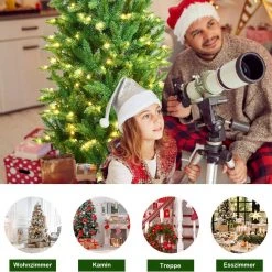 Costway 150cm LED Künstlicher Weihnachtsbaum -Günstiges Deko Geschäft fbdb9c51d9824a1882242f96d3c716e6