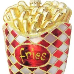 Krebs Glas Lauscha Tüte Pommes Frites aus Glas 10 cm