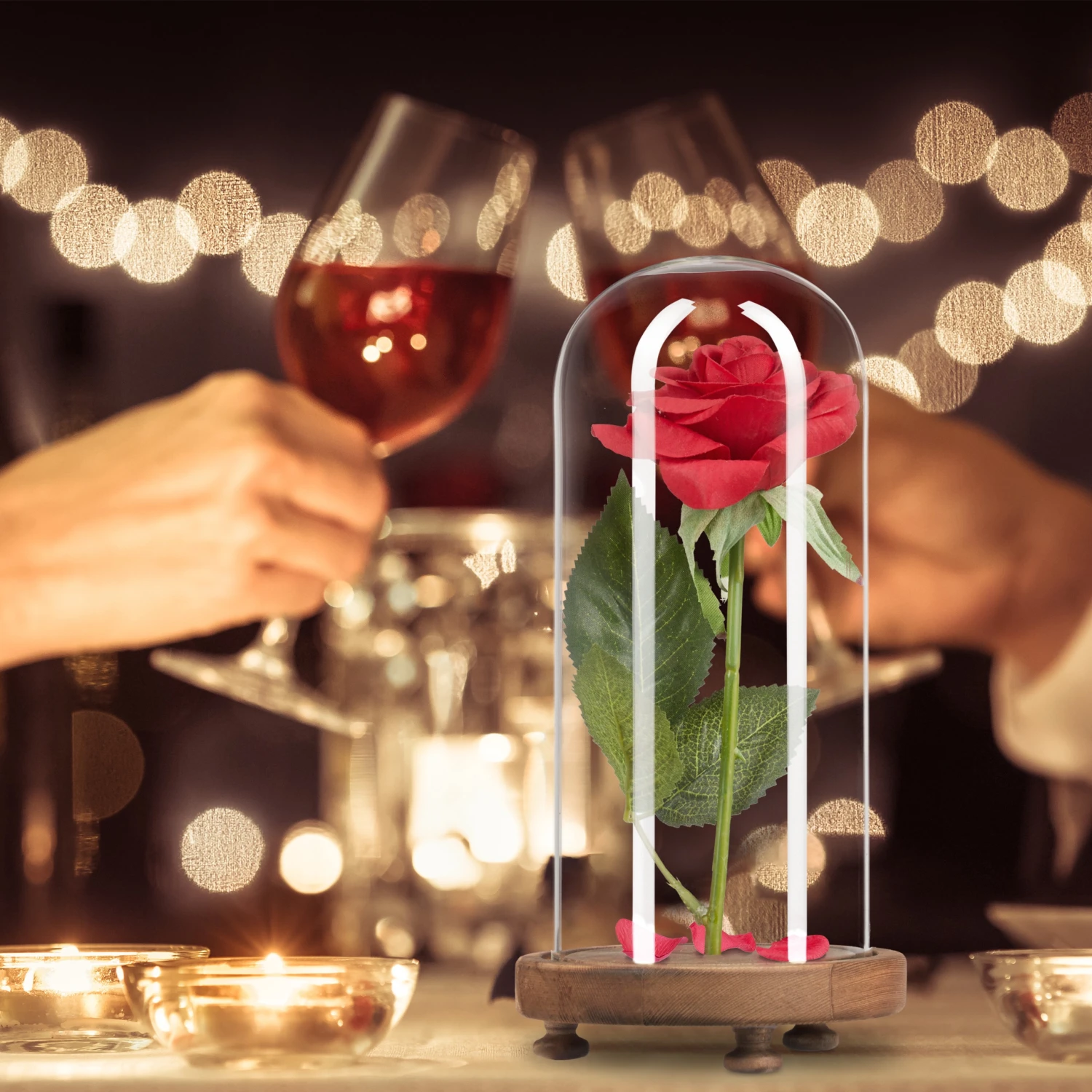 Relaxdays Ewige Rose im Glas 6 Relaxdays Ewige Rose im Glas – Bild 4