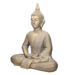 ECD Germany Buddha Figur 52x29x63cm bronze - Bronze - 29 x 63 x 52 cm