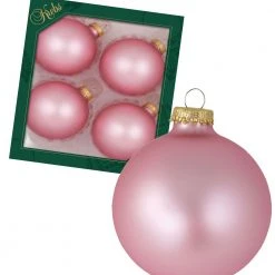 Krebs Glas Lauscha Pink matt 8cm Glaskugeln