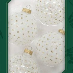 Krebs Glas Lauscha Kristall/Frost, 7cm Glaskugel