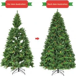 Costway 240cm LED Künstlicher Weihnachtsbaum -Günstiges Deko Geschäft ff45c4b7c79e423882eb2f0bbbc065d8