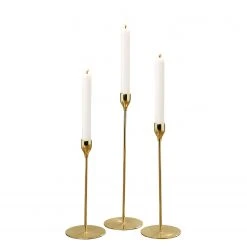 Twentyfour Kerzenhalter Lamborn (3-teilig) - Metall - Gold